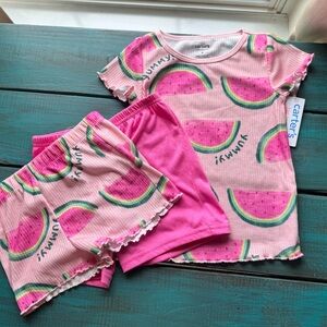 Carter's Pink Watermelon Short Sleeve Pajama Set